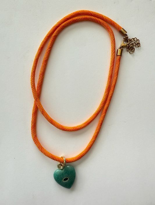 Orange Cord Necklace