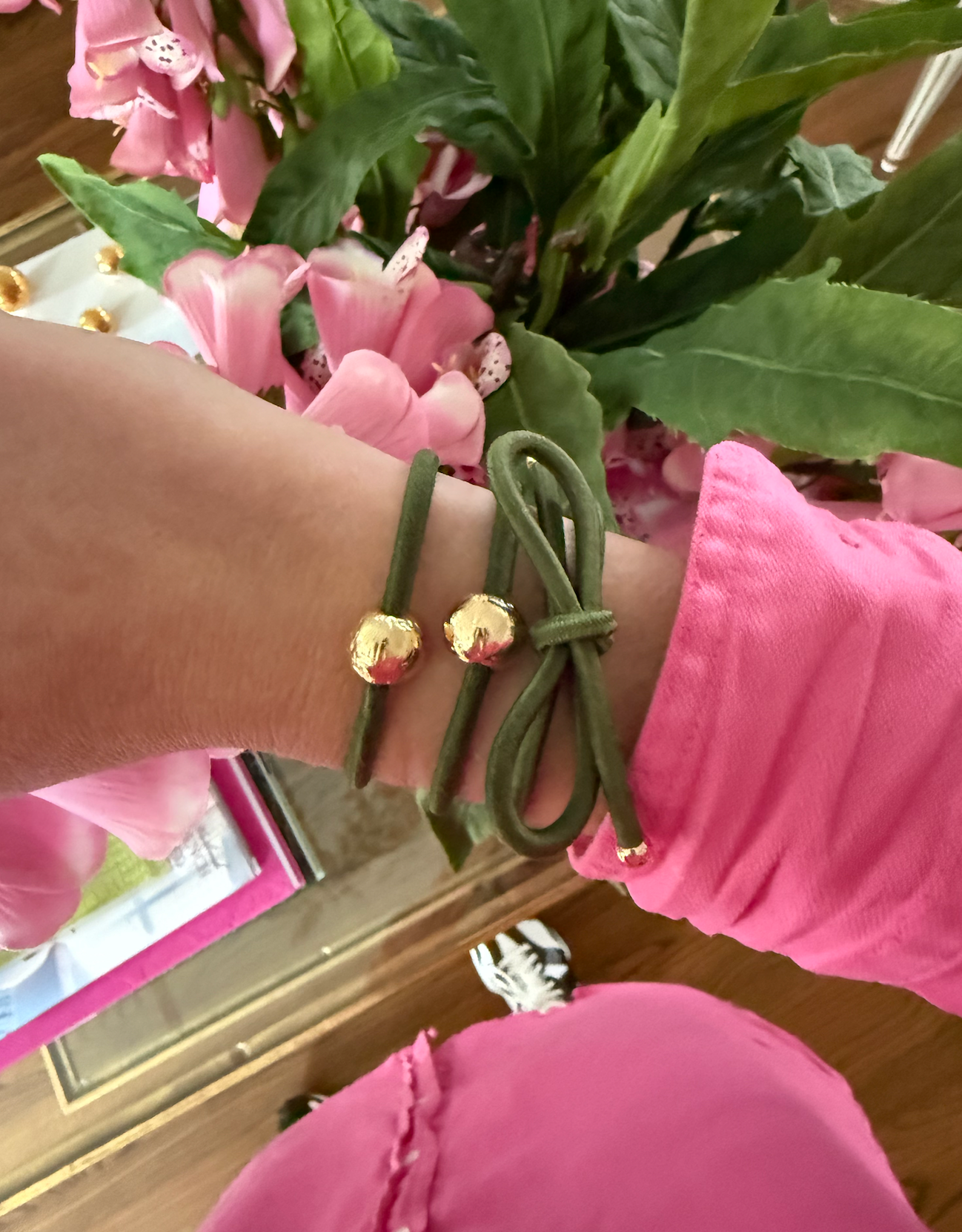 Ribbons & Bows Hair Tie Set - Holiday Pink