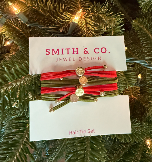 Skinny Hair Tie Set - Christmas Party