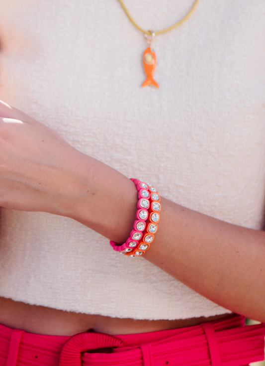 Jelly Pop Bracelet - Orange