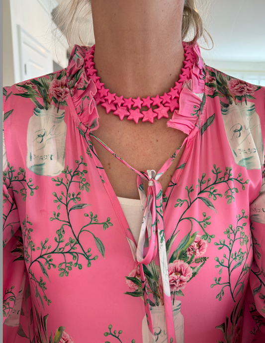 Sea Star Necklace - Small - Bubble Gum Pink