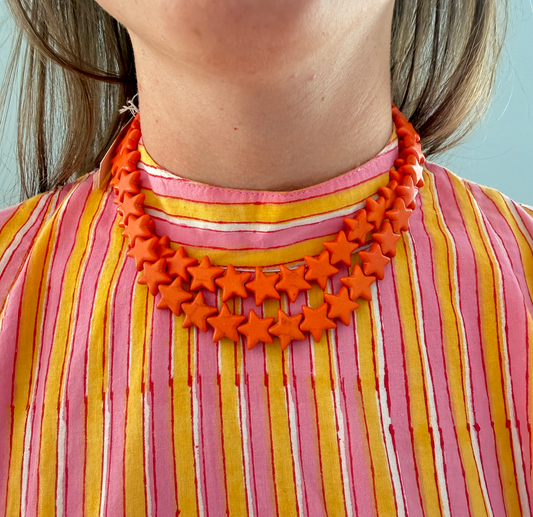 Sea Star Necklace - Small - Orange
