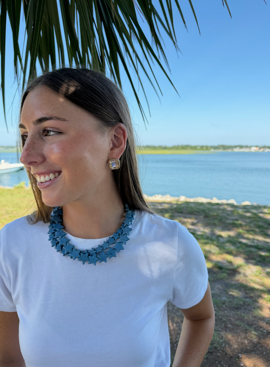 Star Necklace - Large - Dusty Blue