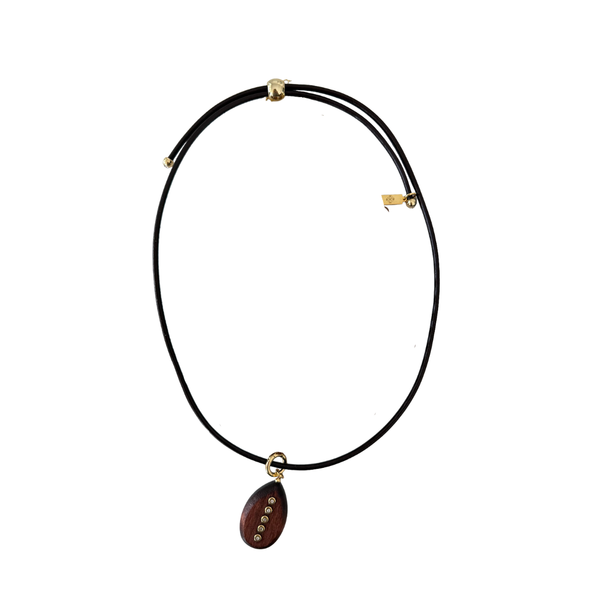 Wooden Dusk Necklace (only) - Brown