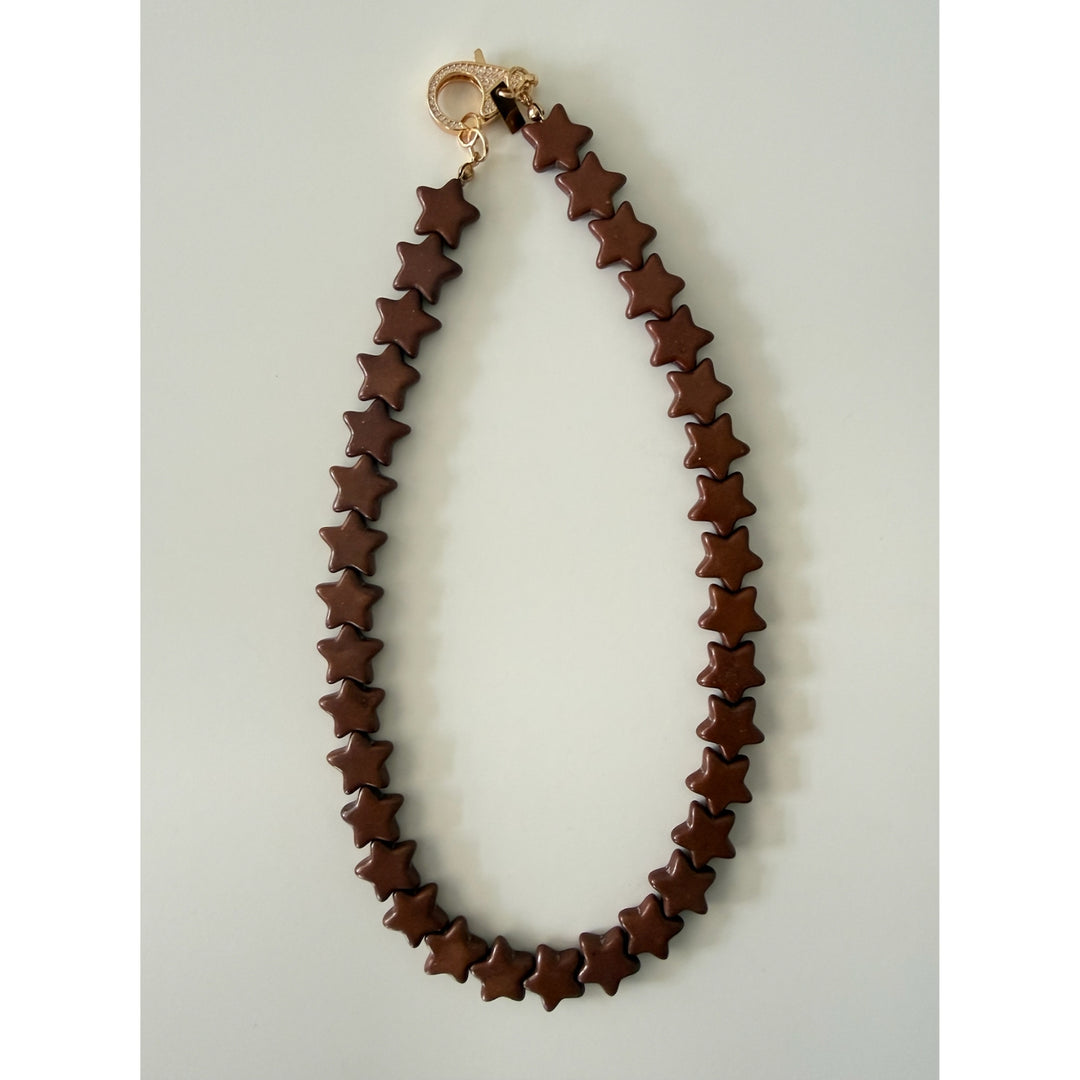 Star Necklace - Small - Brown