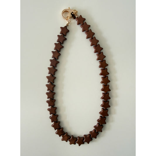 Star Necklace - Small - Brown