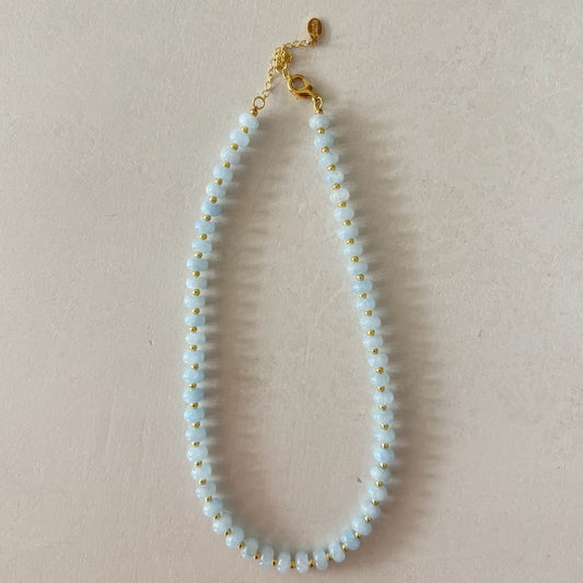 Sea Glass Necklace - Dusty Blue