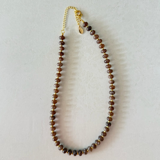 Sea Glass Necklace - Timber Brown