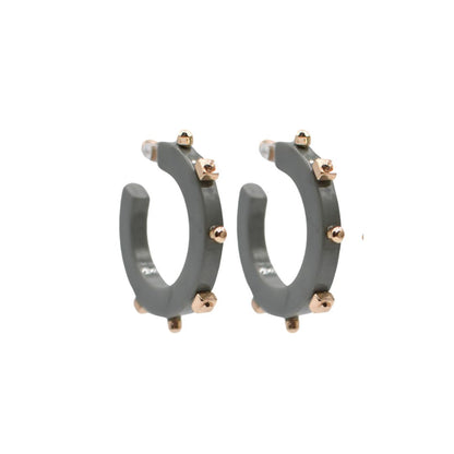 Solid Jewel Hoop -Espresso Grey