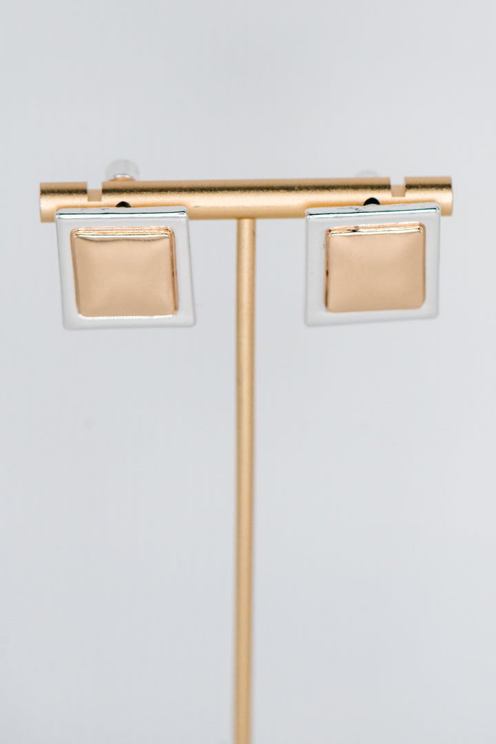 Geo Vintage Earring - Silver / Gold