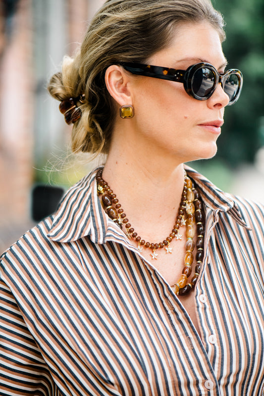 Lumiere Earring - Brown