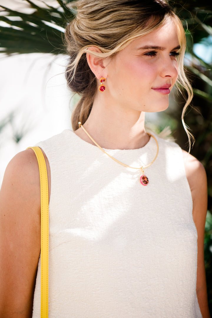 Luna Pendant Necklace - Pink Pendant