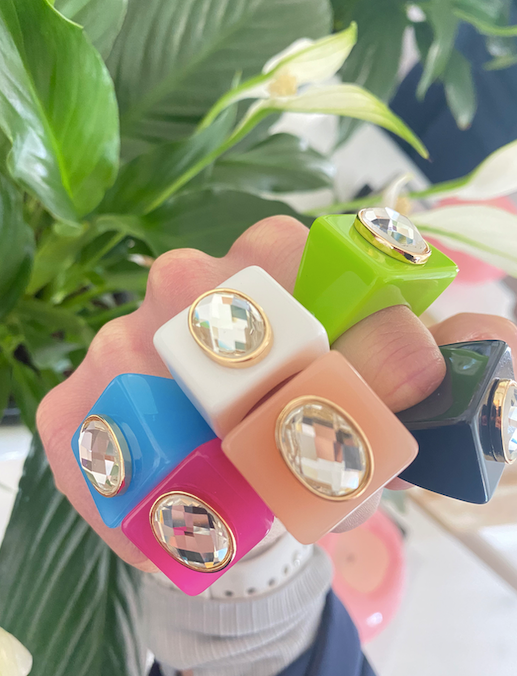 Glitzy Gal Ring - Tan- Smith and Co. Jewel Design